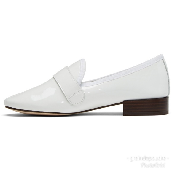New 2x 🎉HP🎉 Repetto White Michael Jackson Patent Loafers 38.5 7 7.5 - Picture 2 of 5